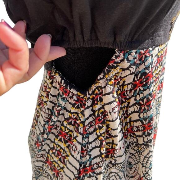 ANGIE, women's dress size M, black on top with, skirt multicolor. NWT - Picture 8 of 8